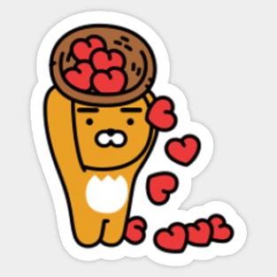 KakaoTalk Friends Hello! Ryan (카카오톡 라이언) - Pouring Heart Sticker